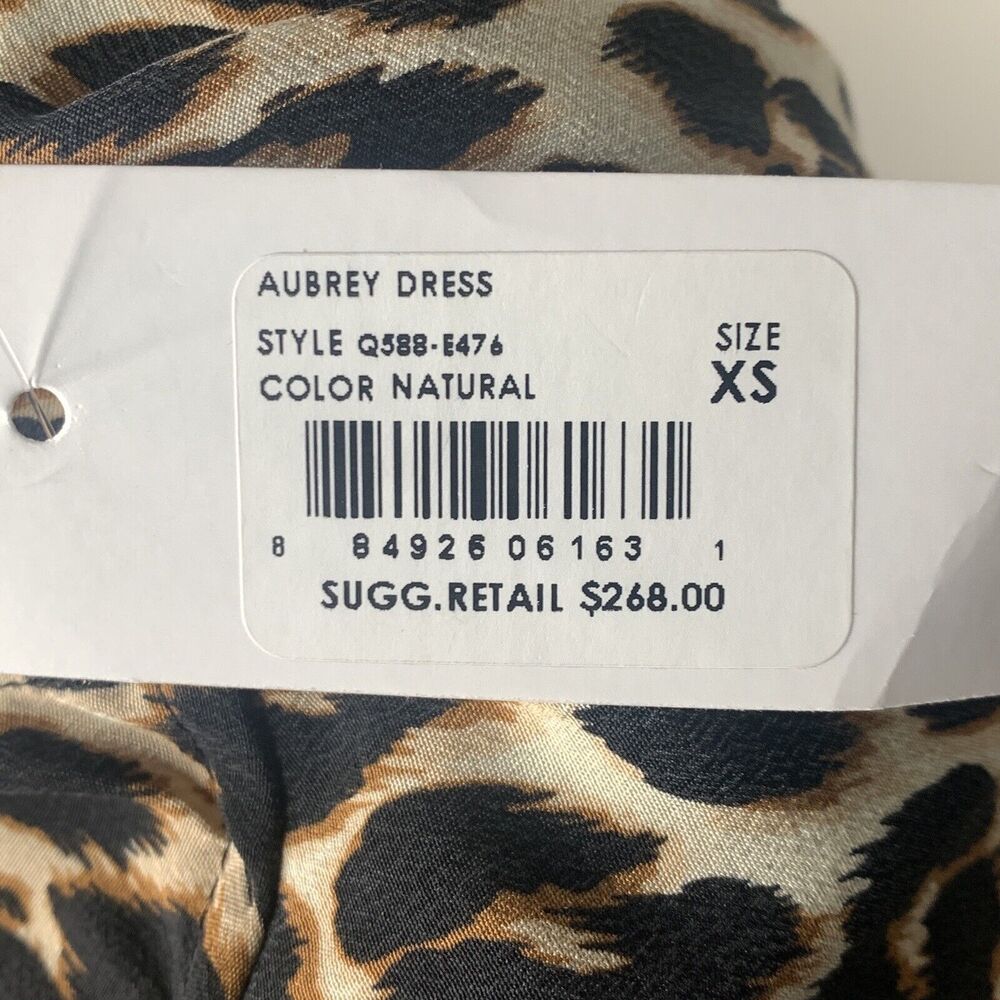 Equipment Silk Dress Size XS Cheetah Animal Print 3/4 Sleeves Pockets Aubrey Nwt - Picture 7 of 7